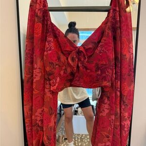 For Love And Lemons Scarlet Floral Top